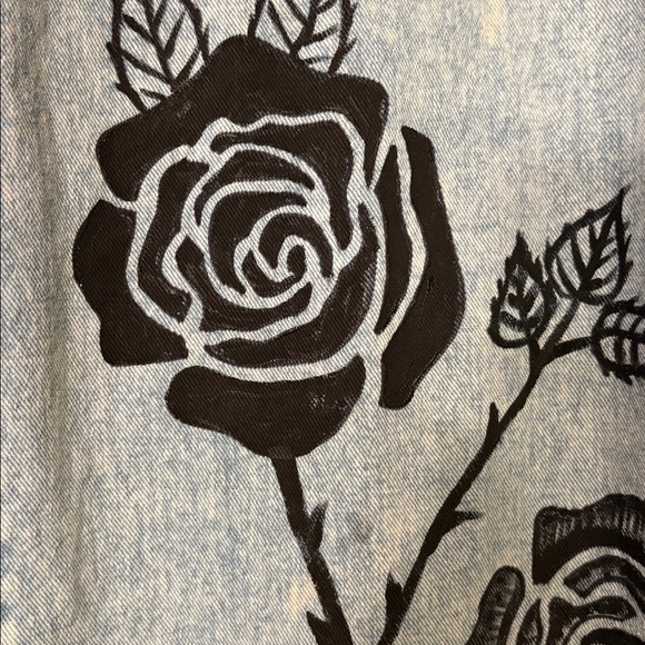 Upcycled Hand Painted Jeans - Picture 7 of 15